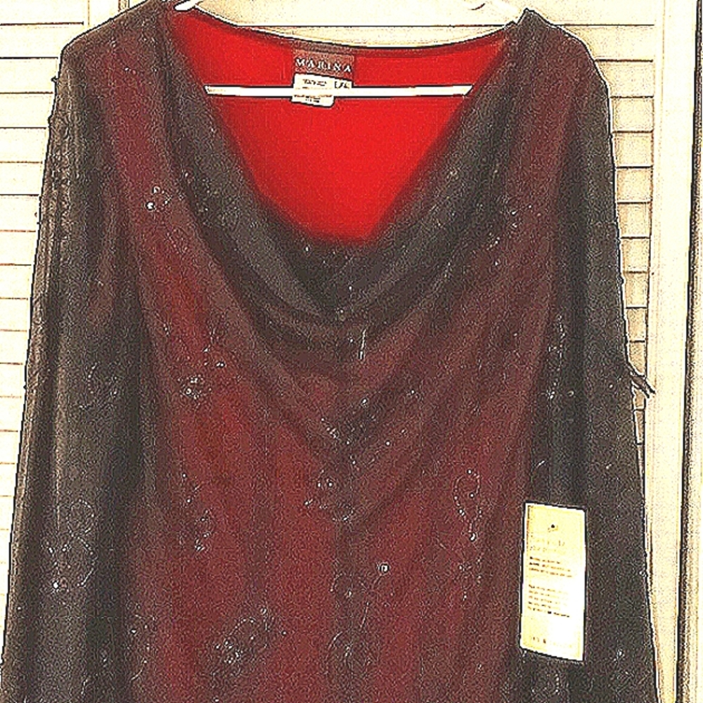 sale 💌Sparkly Nwt  sheer/lined sequin and bead embellished dressy blouse